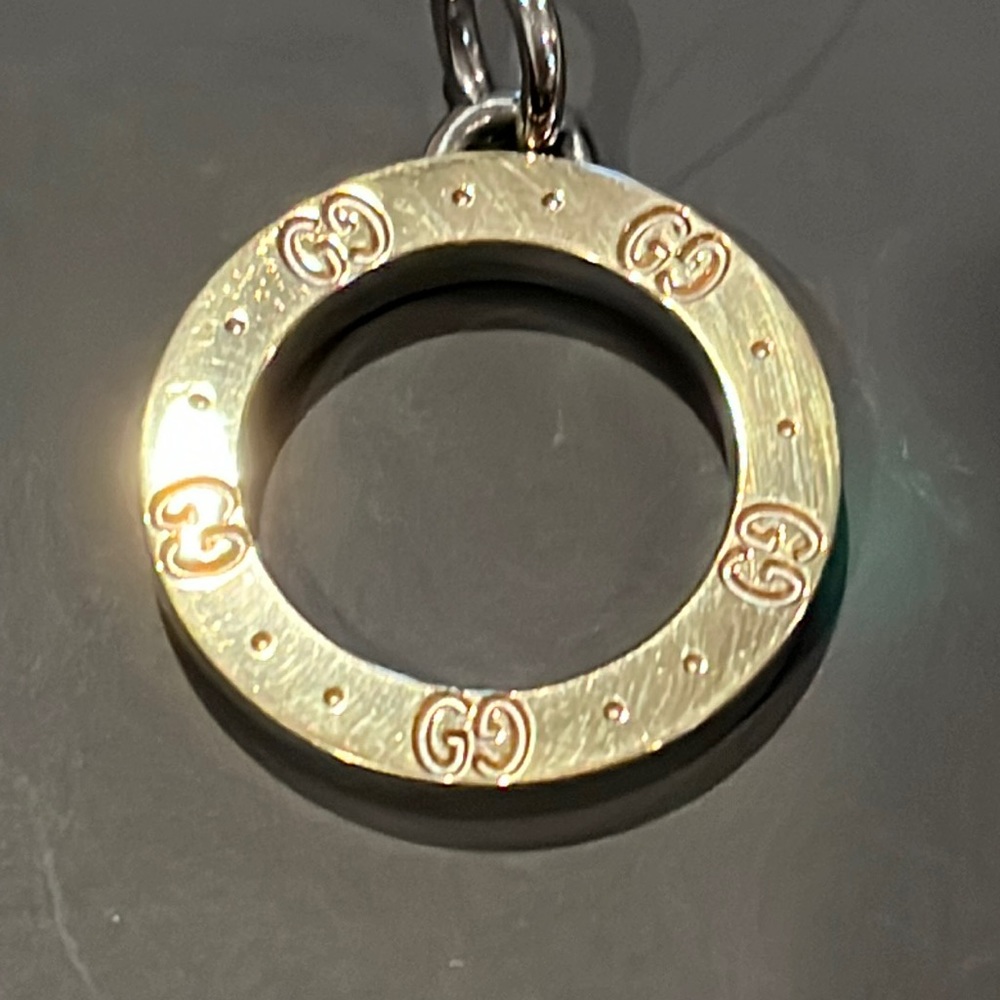 Stainless GUCCI charm gold and silver tone 1 inch